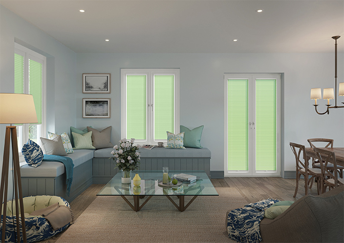 Solaris, Limeade - Stick Fit Pleated Blind - Image 9